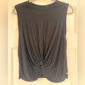 Zella Black Twist Front Muscle Tee